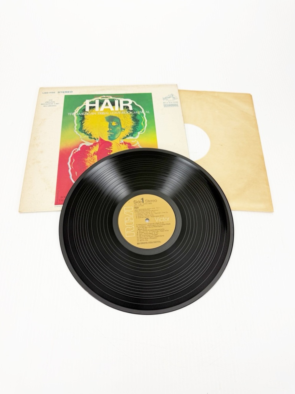 Vintage 1968 Hair Broadway Musical Tribal Love Rock Vinyl Record LP
